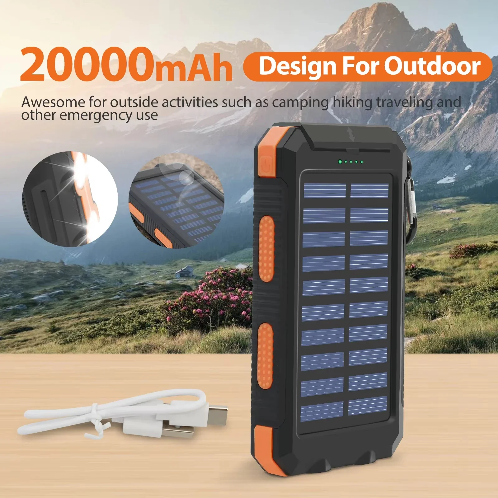 Waterdichte zonne-energie powe - Solar Emergency Charger recensie en prijs