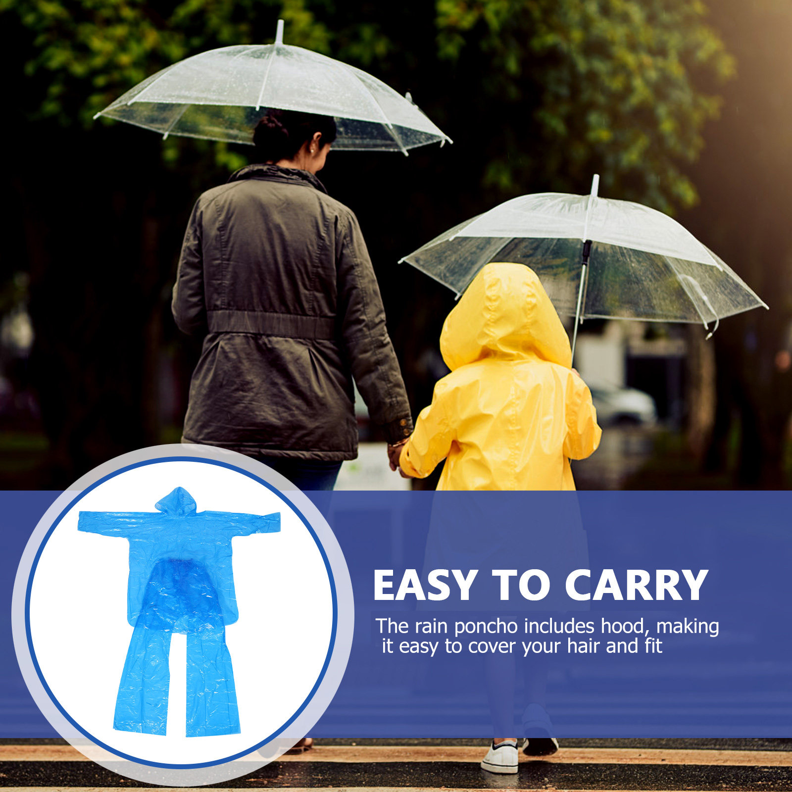 Noodregenponcho-set: doorzicht - Emergency Poncho Rain recensie en prijs